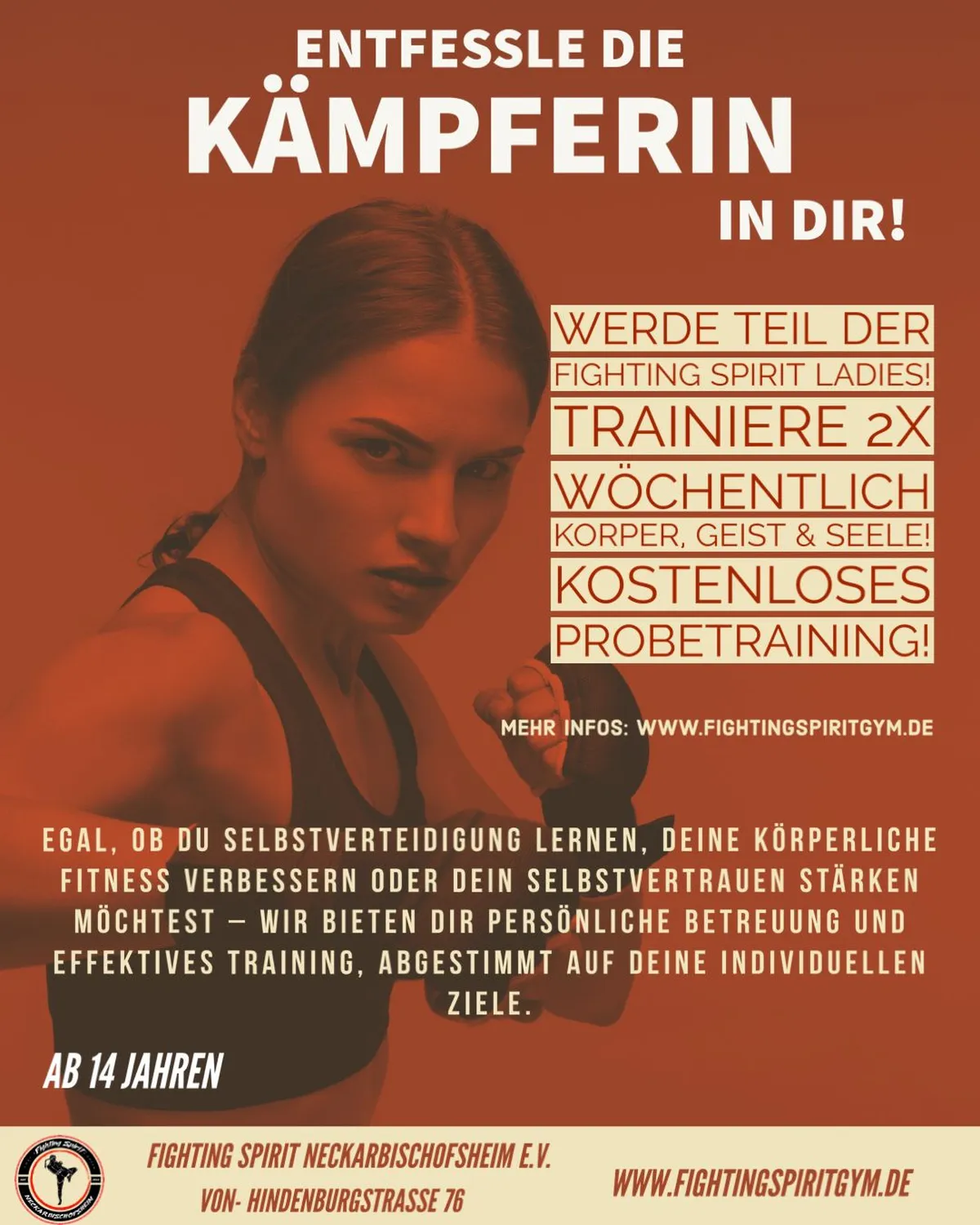 Fighting Spirit Neckarbischofsheim, Kampfsport Trainingsbanner für Frauen